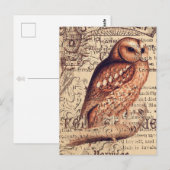 uil Ephemera Briefkaart ontkoppeling (Voorkant / Achterkant)