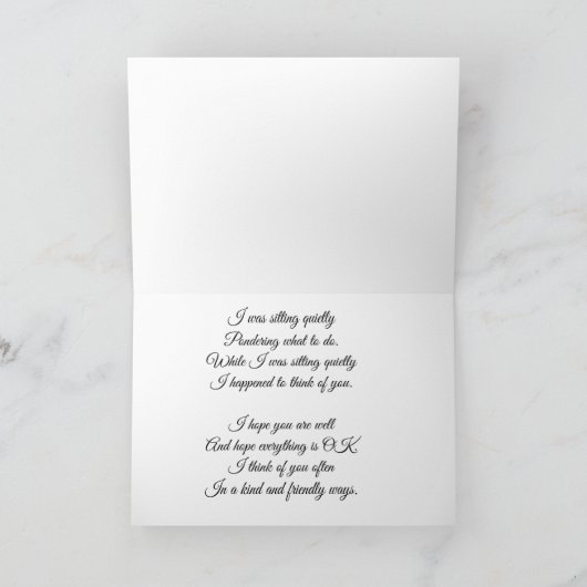 Uil Express Denken aan je Wenskaart Kaart (Binnen)