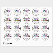 Uil familie Adresetiketten Ronde Sticker (Vel)