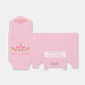 Uil Favor Box (Verjaardag / Baby shower) - Roze Te Bedankdoosjes (Uitgevouwen)