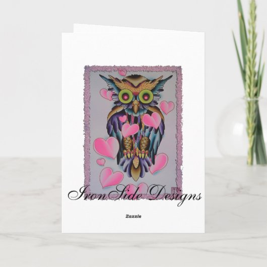 uil feestdagen kaart (Achterkant)