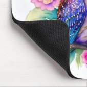 Uil Floral Artistic Waterverf Muismat (Hoek)