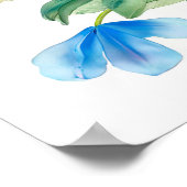 Uil Floral Artistic Waterverf Poster (Hoek)