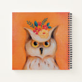 Uil & Flowers Hardcover Notitieboek (Achterkant)