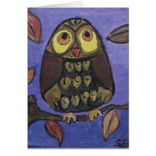 Uil Folk Art Painting