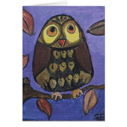 Uil Folk Art Painting (Voorkant)