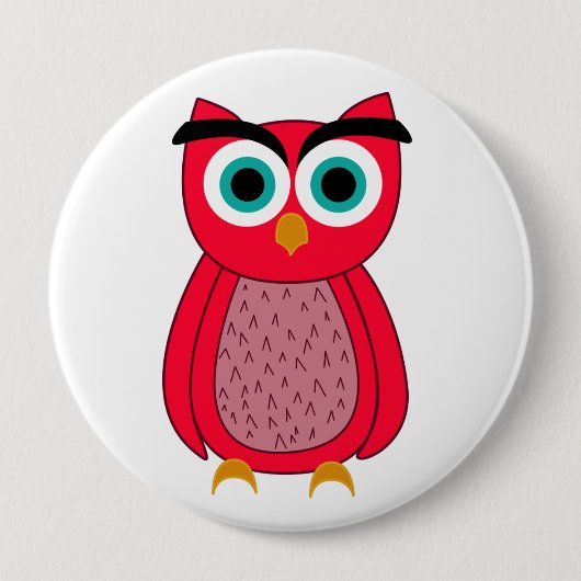 Uil Foto Print Ronde Button 4,0 Cm (Voorkant)