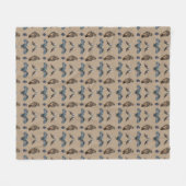 Uil Frenzy Fleece Deken (Beige) (Voorkant (Horizontaal))