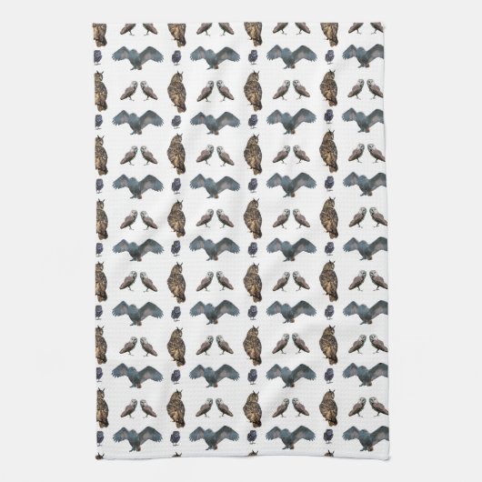 Uil Frenzy Keukenhanddoek (kies kleur) (Verticaal)