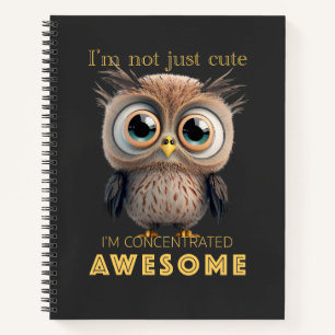 Uil Geconcentreerd Geweldige Leuk Schattig Grappig Notitieboek