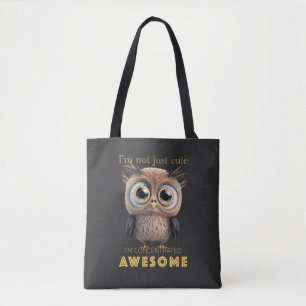 Uil Geconcentreerd Geweldige Leuk Schattig Grappig Tote Bag