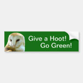 Uil Geef Hoot Bumpersticker (Voorkant)