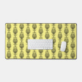 Uil (geel) - Desk Mat (Keyboard & Muis)