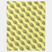 Uil (geel) - Fleece Deken (Voorkant)