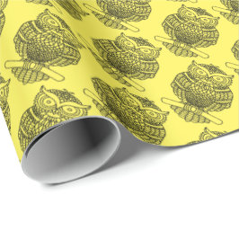 Uil (geel) - Inpakpapier