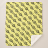 Uil (geel) - Sherpa deken (Voorkant)