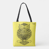 Uil (geel) - Totaal Tote Bag (Achterkant)
