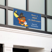 Uil gepersonaliseerd Halloween Spandoek (Buitenkant Gebouw)