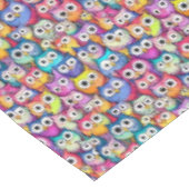 Uil gezichten doodle patroon cartoon vogelbos tafelkleed (Gekanteld)