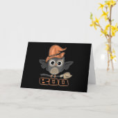 Uil Gift | Boo Schattigee Uil Kinder Halloween Taw Kaart (Gele Bloem)