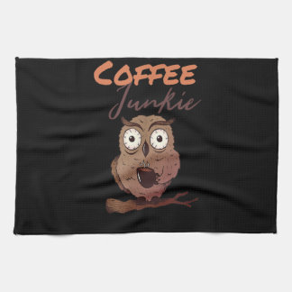 Uil Gift | Koffie Junkie Uil Gift Voor Uil Lover Theedoek