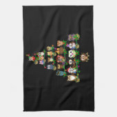 Uil Gift | Uilen Pine Kerstmis Seizoen Theedoek (Verticaal)