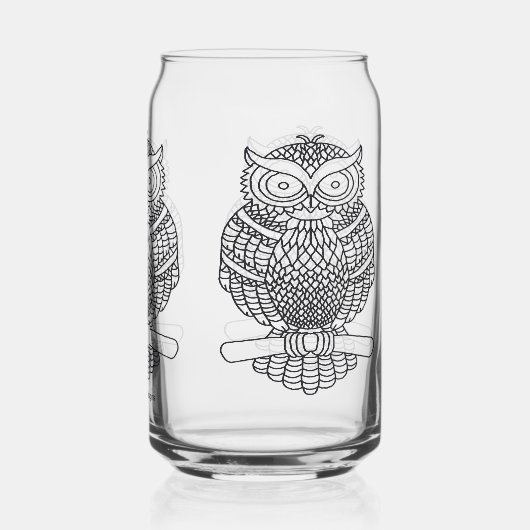 Uil - Glas Can (Achterkant)