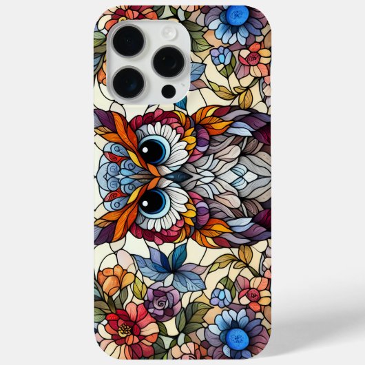 Uil Glas in lood geïnspireerd Case-Mate iPhone Case (Achterkant)