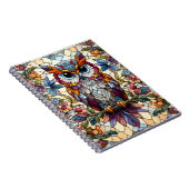 Uil Glas in lood geïnspireerd Notitieboek (Rechterzijde)