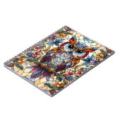 Uil Glas in lood geïnspireerd Notitieboek (Linkerzijde)