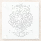 Uil - Glas Onderzetter (Achterkant)