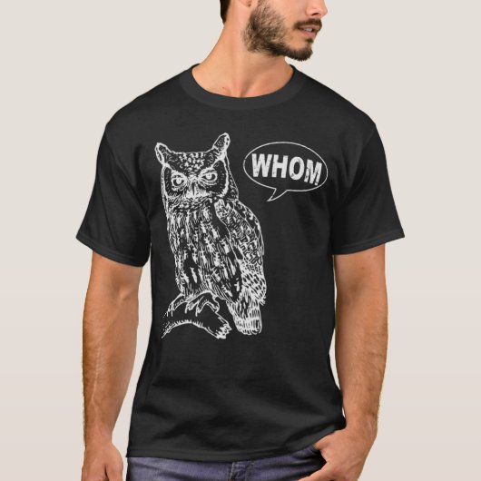 Uil Grammar Wie T-shirt (Voorkant)