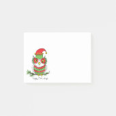 Uil Grappig Kerst Feest Cute Post-it® Notes (Voorkant)