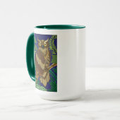 Uil Groene bosbladeren Mok (Voorkant links)