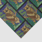 Uil Groene bosbladeren Tissuepapier (Detail)