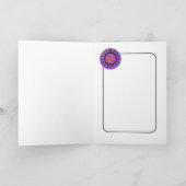 uil Halloween Kaart. Boe, Paarse, oranje Kaart (Binnen)