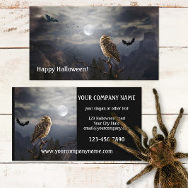 Uil Halloween Zakelijke Kaart Visitekaartje