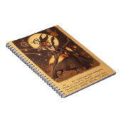 Uil Hauntings Spooky Halloween Notitieboek (Rechterzijde)