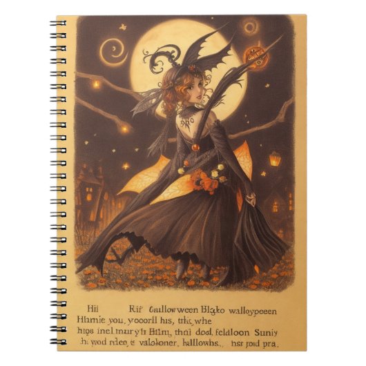 Uil Hauntings Spooky Halloween Notitieboek (Voorkant)
