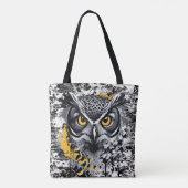 Uil Head - Uil Canvas tas - Schattigee Uil Canvas (Achterkant)