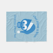 Uil heeft een blauwe kerst zonder jou fleece deken (Voorkant (Horizontaal))