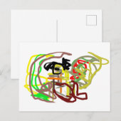 Uil herfst fun park briefkaart (Voorkant / Achterkant)