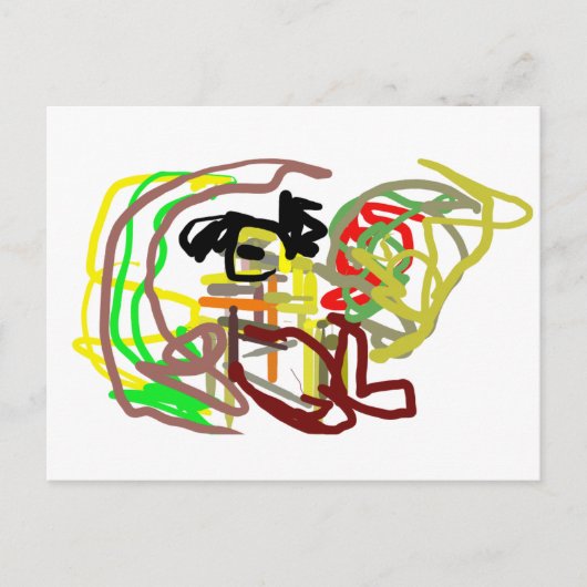 Uil herfst fun park briefkaart (Voorkant)