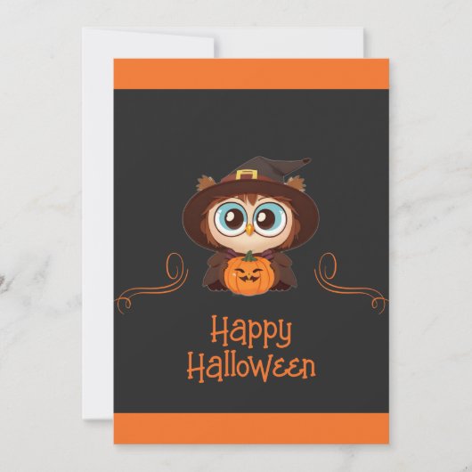 Uil/Herfst/Herfst/Halloween/pompoen Aankondiging (Voorkant)