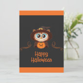Uil/Herfst/Herfst/Halloween/pompoen Aankondiging (Staand voorkant)