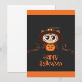 Uil/Herfst/Herfst/Halloween/pompoen Aankondiging (Voorkant / Achterkant)