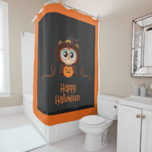 Uil/Herfst/Herfst/Halloween/pompoen Douchegordijn