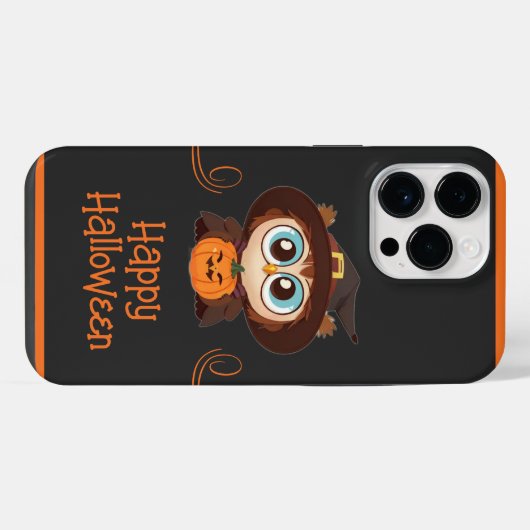 Uil/Herfst/Herfst/Halloween/pompoen iPhone Hoesje (Achterkant horizontaal)