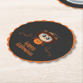 Uil/Herfst/Herfst/Halloween/pompoen Kartonnen Onderzetters (Gekanteld)