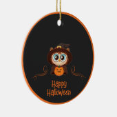 Uil/Herfst/Herfst/Halloween/pompoen Keramisch Ornament (Rechts)